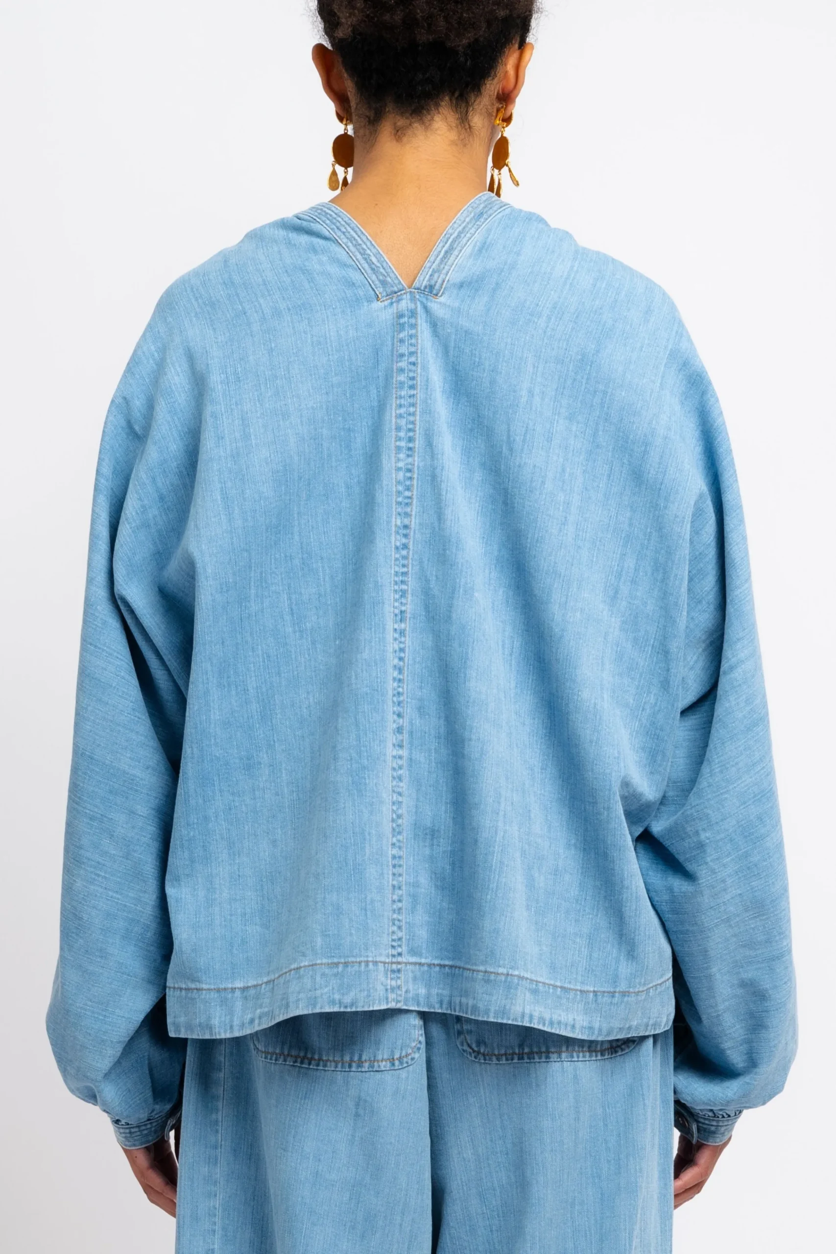 RACHEL COMEY Ancora Top | Denim | Statement Sets