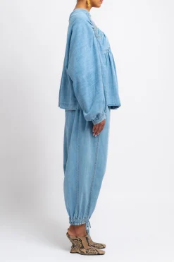 RACHEL COMEY Ancora Top | Denim | Statement Sets