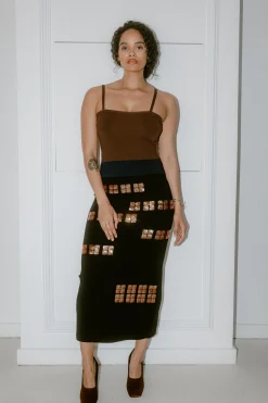 ZANKOV Antonia Sequin Wool Knit Dress | Cocktail | Date Night