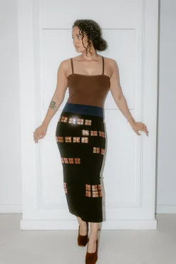 ZANKOV Antonia Sequin Wool Knit Dress | Cocktail | Date Night
