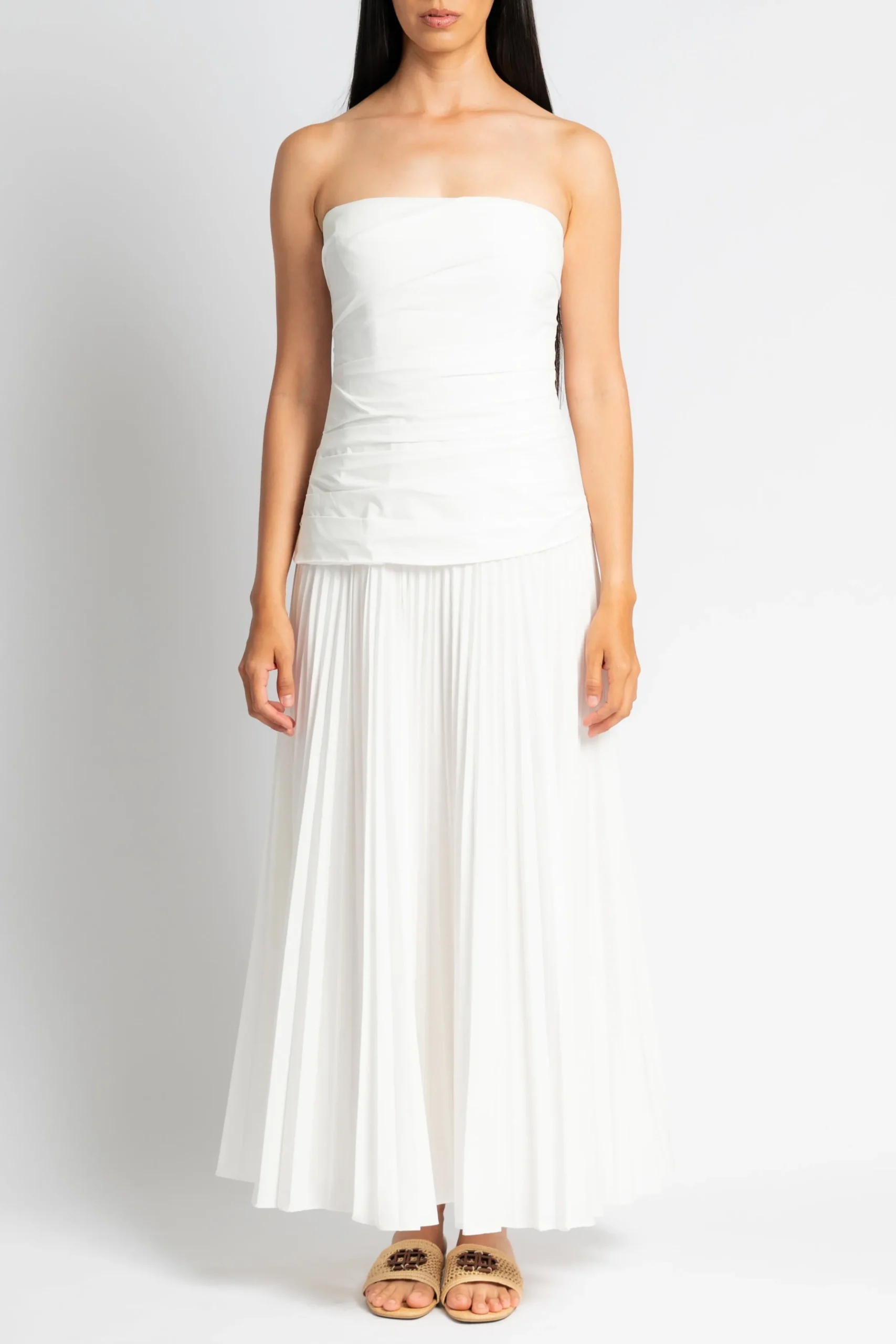 SIMKHAI Arie Strapless Bustier Midi Dress | Dresses