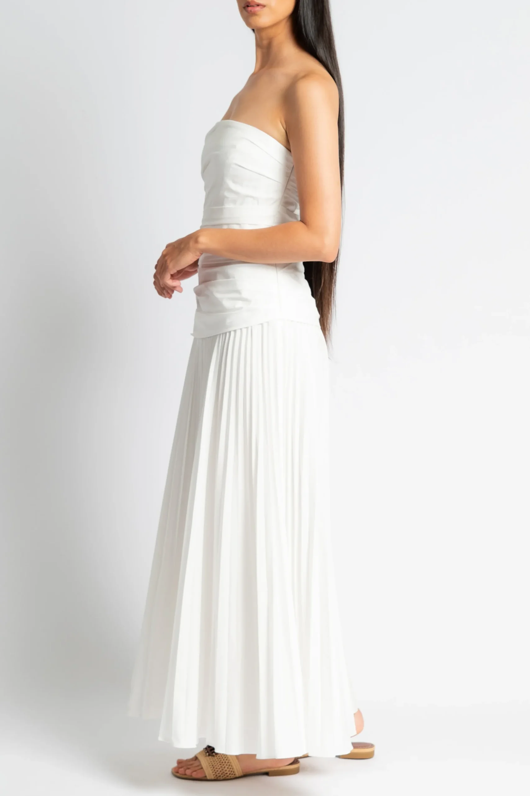 SIMKHAI Arie Strapless Bustier Midi Dress | Dresses