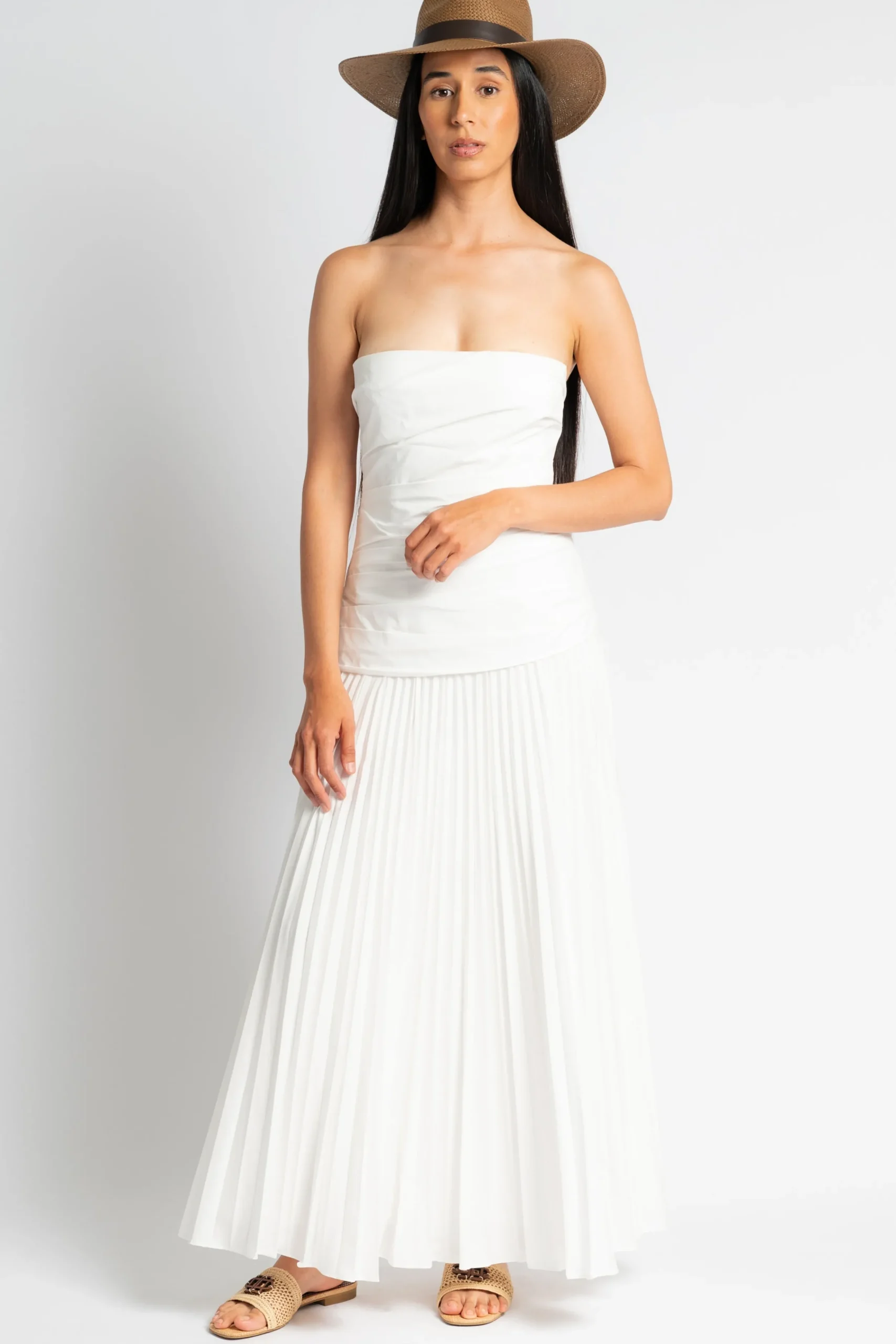 SIMKHAI Arie Strapless Bustier Midi Dress | Dresses