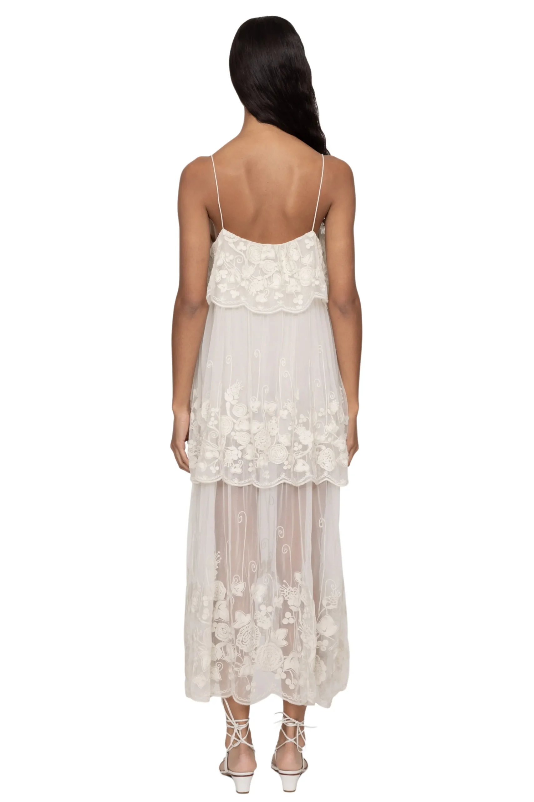 SEA NEW YORK Arielle Lace Tank Tiered Midi Dress | Midi | Cocktail