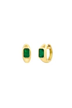 GABRIELA ARTIGAS Balloon Huggies with Emerald | Earrings | Fine Jewelry