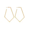 LOLA FENHIRST Beaded Pentagon Earrings - 18k Yellow Gold | Earrings | Fine Jewelry