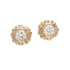 LOLA FENHIRST Beaded Teton Yellow Gold Diamond Earrings | Earrings | Fine Jewelry