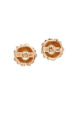 LOLA FENHIRST Beaded Teton Yellow Gold Diamond Earrings | Earrings | Fine Jewelry