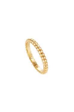 LOLA FENHIRST Beaded Thin Band - 18k Yellow Gold (Mirror Finish) | Rings | Fine Jewelry