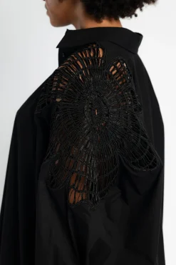 FORTE FORTE Botanical Flower Embroidery Shirt in | Shirts & Tops