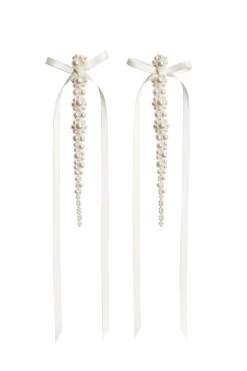 SIMONE ROCHA Bow Ribbon Drop Earring | Earrings