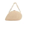 SIMKHAI Bridget Raffia Oyster Shell Clutch | Mini & Crossbody Bags