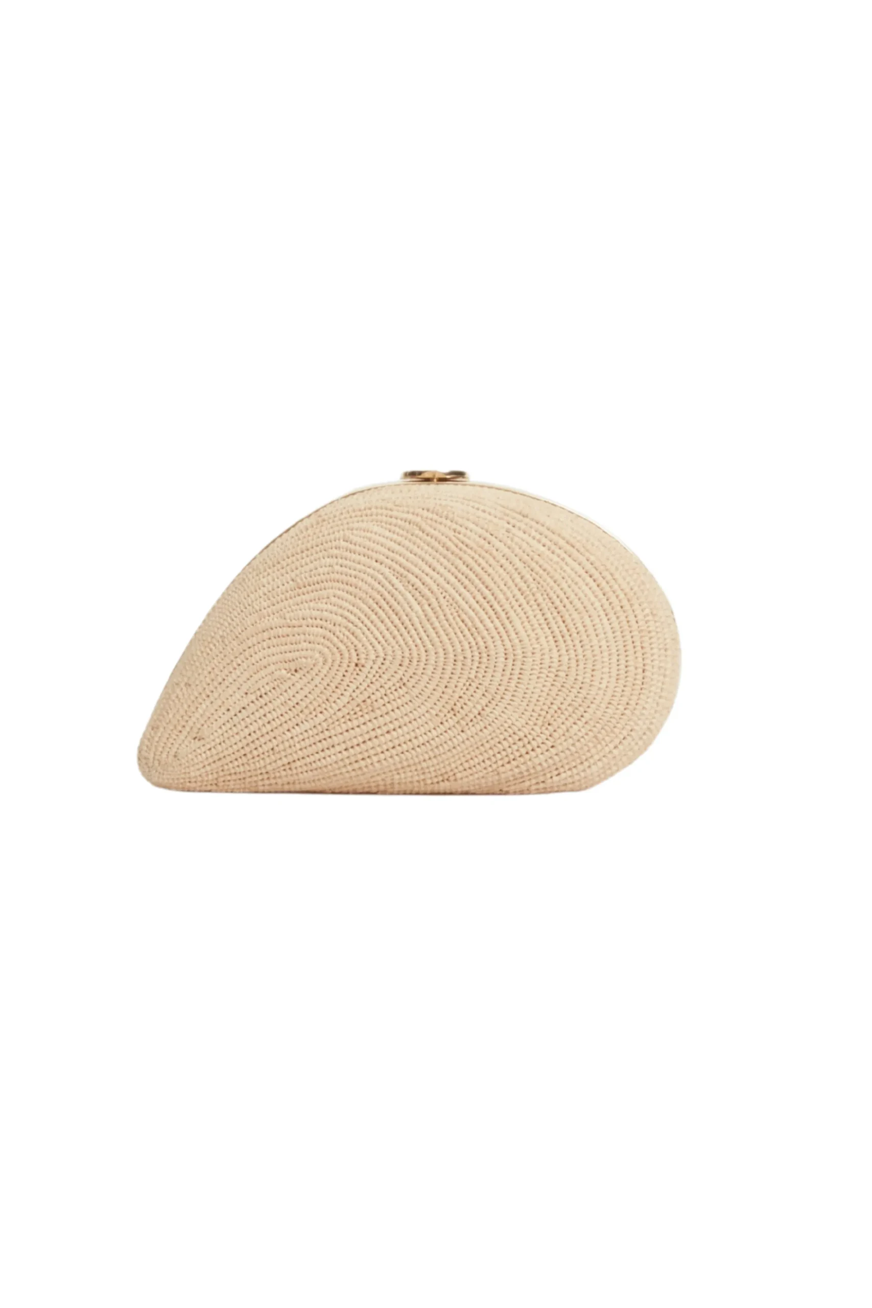 SIMKHAI Bridget Raffia Oyster Shell Clutch | Mini & Crossbody Bags