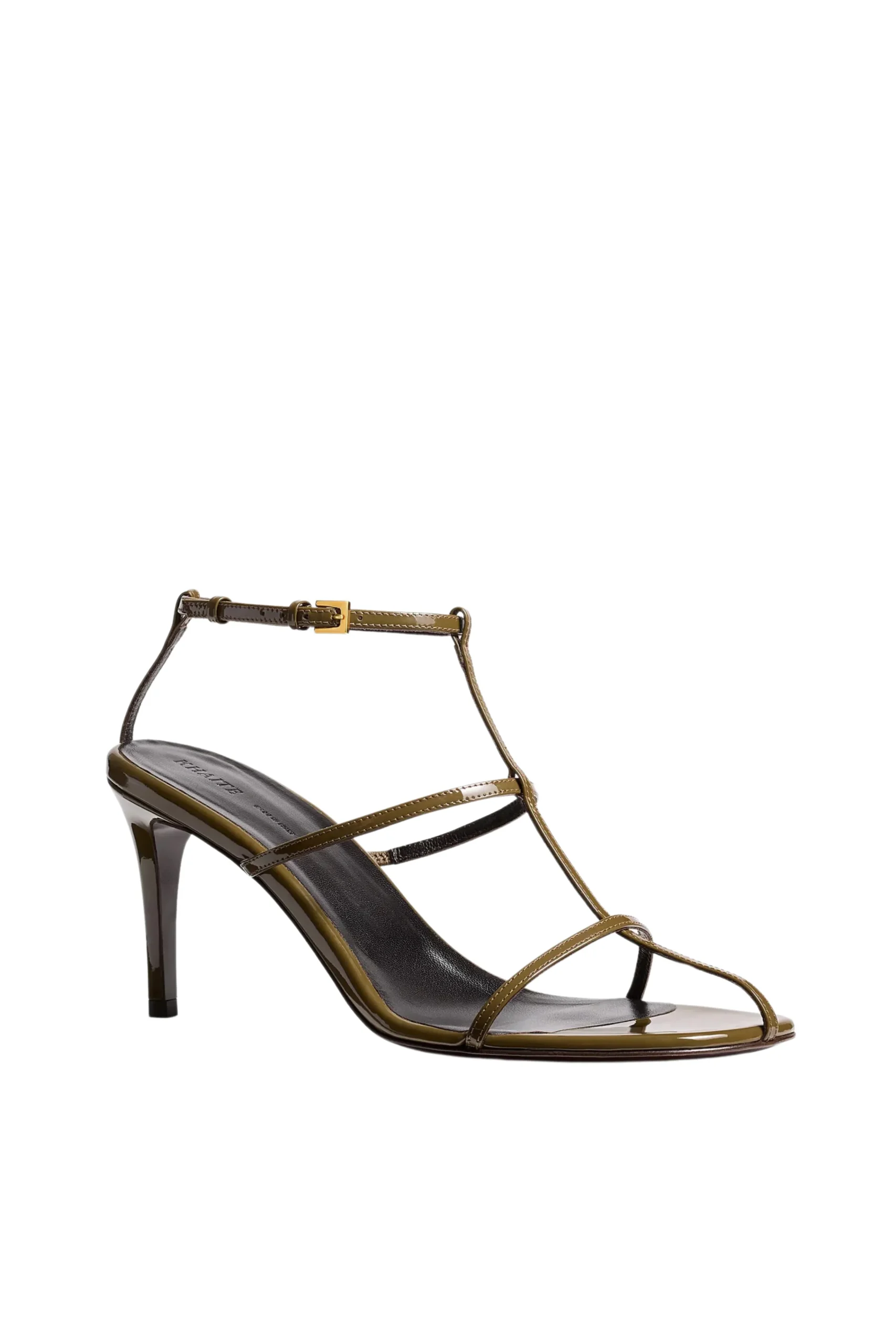 KHAITE Cage Sandal in Dark Olive | Sandals