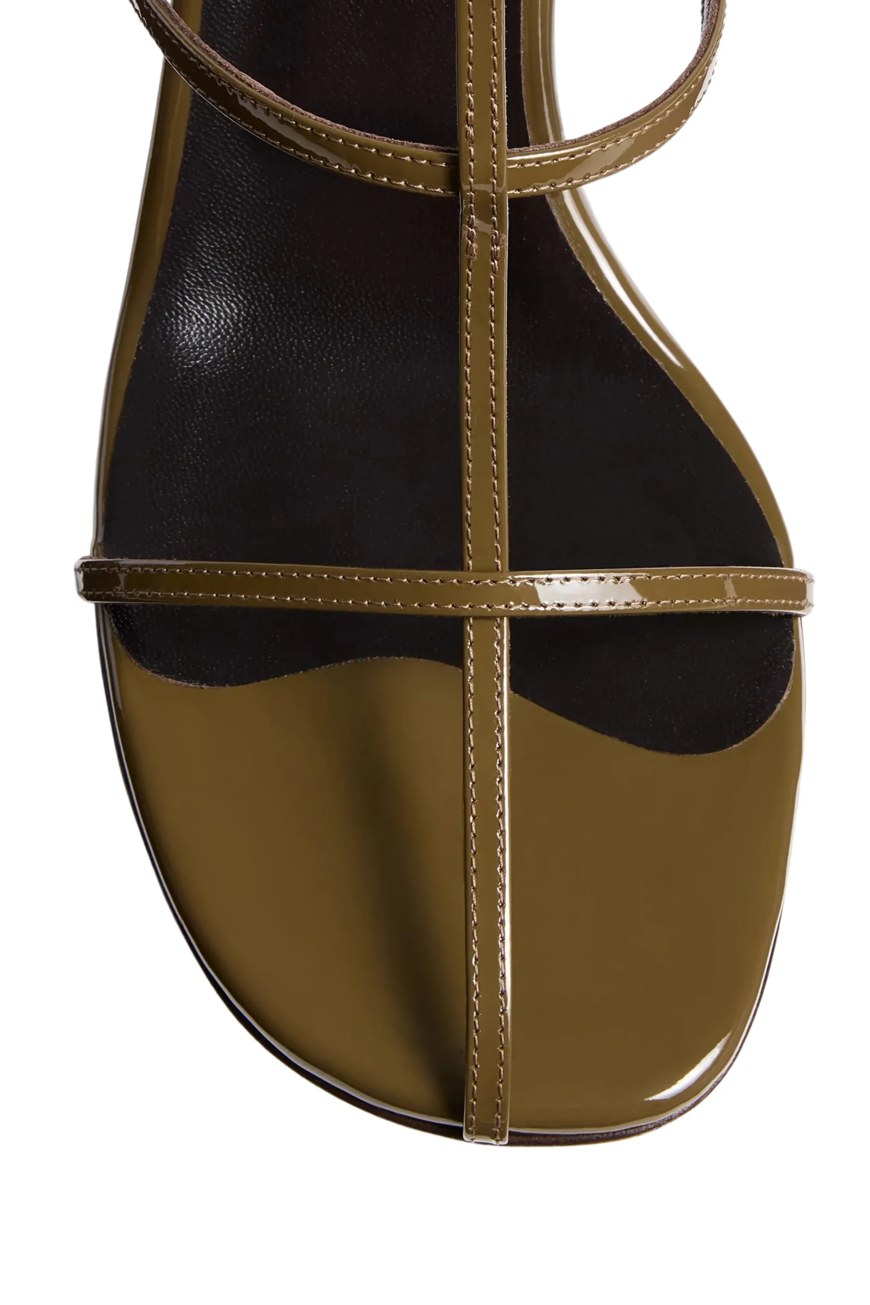 KHAITE Cage Sandal in Dark Olive | Sandals
