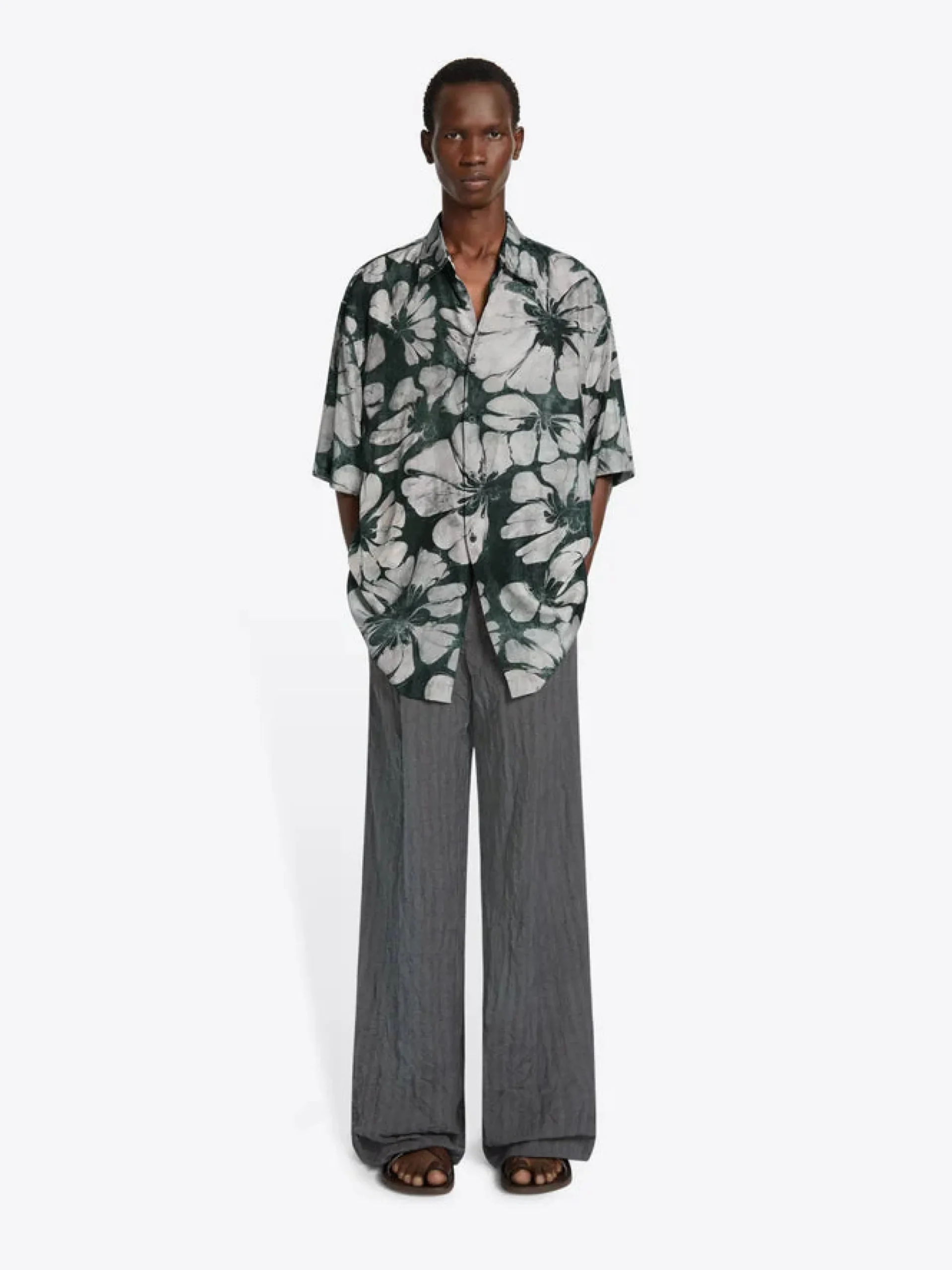 DRIES VAN NOTEN MENS Cassidye Silk short sleeve shirt | Men's Apparel