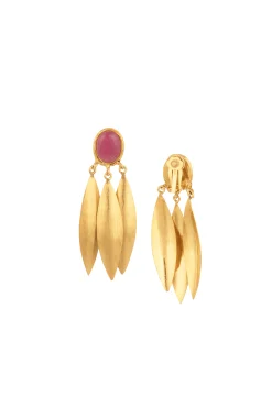 SYLVIA TOLEDANO Cheyenne Pink Jade Earrings | Earrings