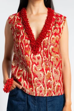 DRIES VAN NOTEN College Snake Print Top | Shirts & Tops