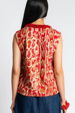DRIES VAN NOTEN College Snake Print Top | Shirts & Tops