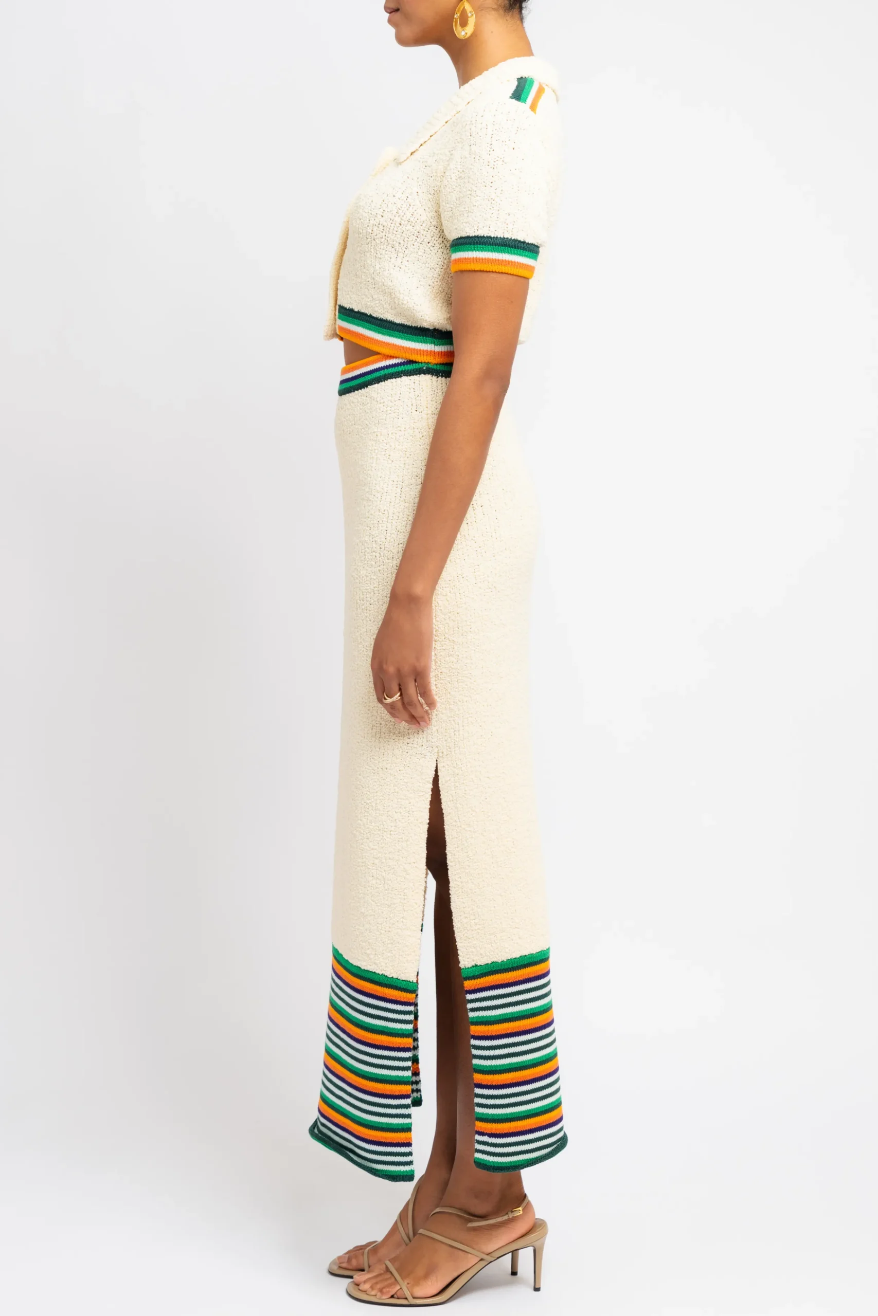 CHRISTOPHER JOHN ROGERS Cropped Boucle虂 Polo | Shirts & Tops | Statement Sets
