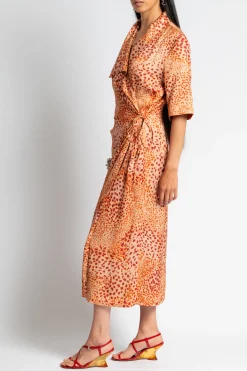 DRIES VAN NOTEN Danice Print Jacquard Wrap Dress | Cocktail | Midi