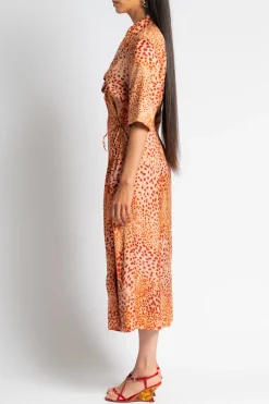 DRIES VAN NOTEN Danice Print Jacquard Wrap Dress | Cocktail | Midi
