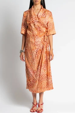 DRIES VAN NOTEN Danice Print Jacquard Wrap Dress | Cocktail | Midi