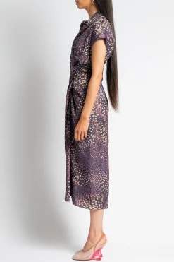 DRIES VAN NOTEN Dilian Jacquard Surplice Dress | Midi | Cocktail