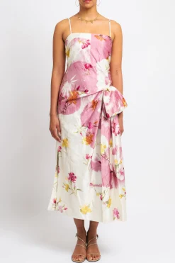 ERDEM Draped Cocktail Dress | Midi | Cocktail
