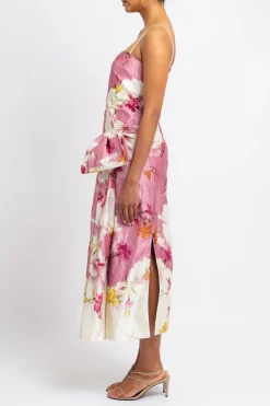 ERDEM Draped Cocktail Dress | Midi | Cocktail