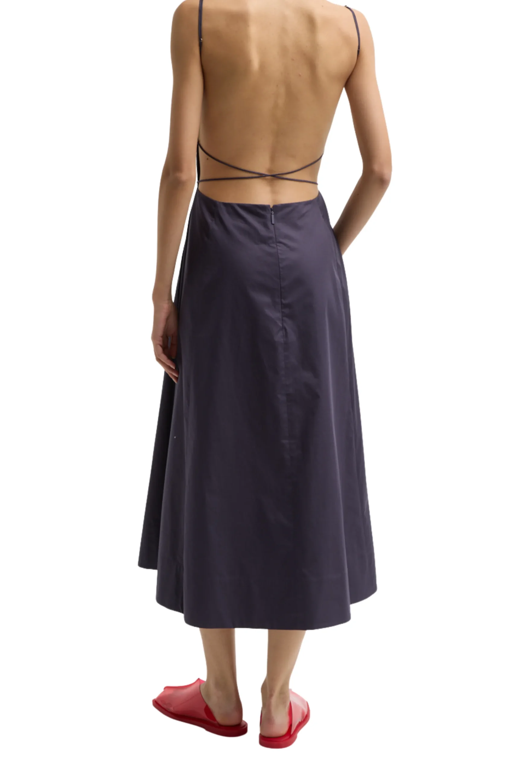 TIBI Eco Poplin Strappy Dress | Midi | Day