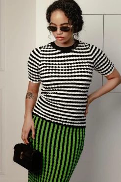 ZANKOV Elodie Stripe Wool Top | Shirts & Tops