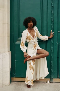 FORTE FORTE Embroidery Wool Gauze Dress | Maxi | Dresses