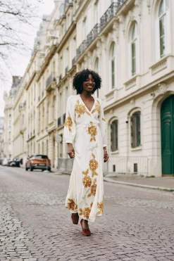 FORTE FORTE Embroidery Wool Gauze Dress | Maxi | Dresses