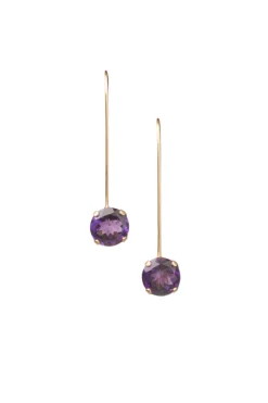 LOLA FENHIRST Essential Long Drop Amethyst Earrings | Earrings | Fine Jewelry