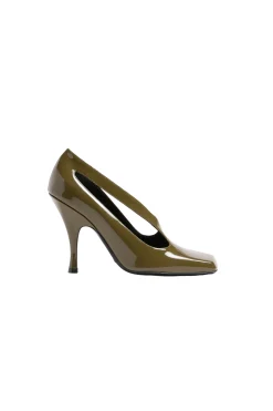 KHAITE Eva Olive Asymmetric Pump | Pumps