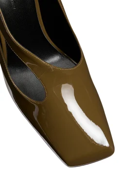 KHAITE Eva Olive Asymmetric Pump | Pumps