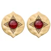 HOUSE OF HARLOW Exclusive The Coin Single Garnet Earring | Earrings