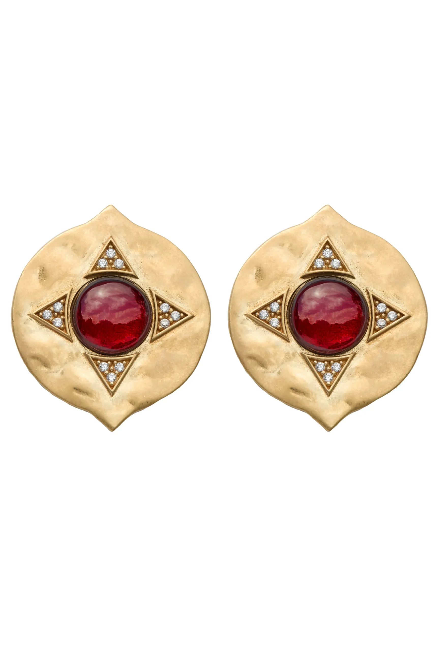 HOUSE OF HARLOW Exclusive The Coin Single Garnet Earring | Earrings