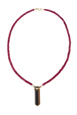 HOUSE OF HARLOW Exclusive Ruby Strand & Tiger's Eye Diamond Crown Necklace | Necklaces