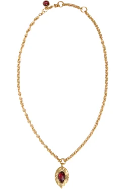 HOUSE OF HARLOW Exclusive The Coin Garnet Pendant Necklace | Necklaces
