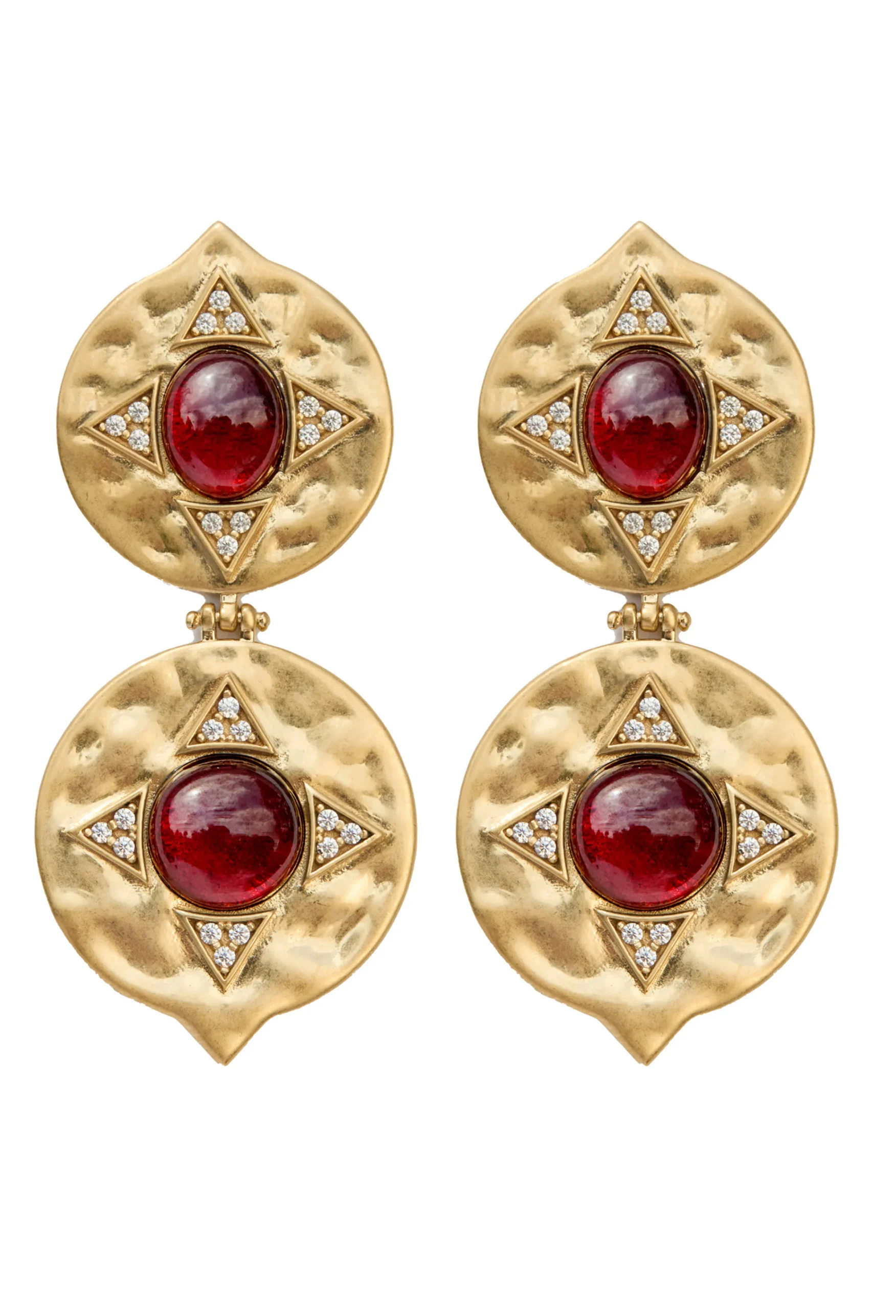 HOUSE OF HARLOW Exclusive The Coin Double Garnet Earring | Earrings