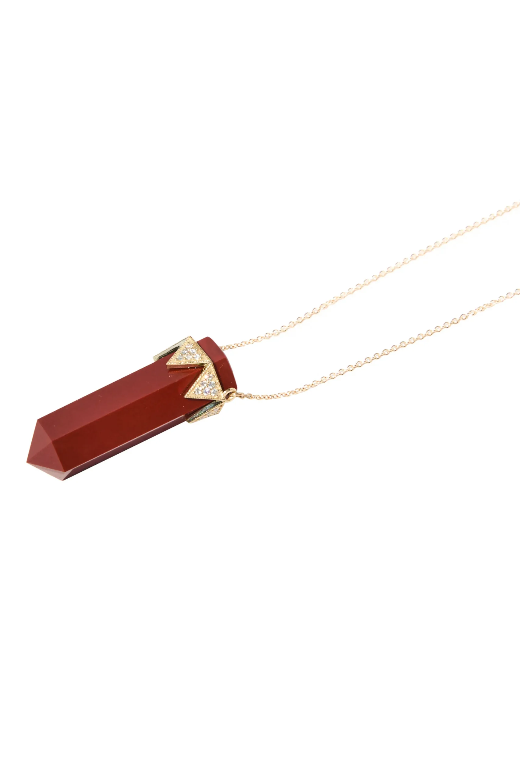 HOUSE OF HARLOW Exclusive Nova Red Jasper Vertical Diamond Crown Necklace | Necklaces