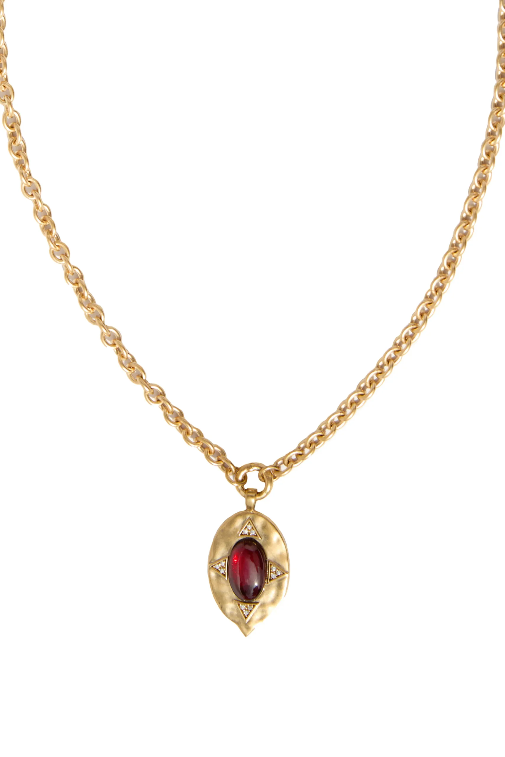 HOUSE OF HARLOW Exclusive The Coin Garnet Pendant Necklace | Necklaces