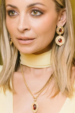 HOUSE OF HARLOW Exclusive The Coin Garnet Pendant Necklace | Necklaces
