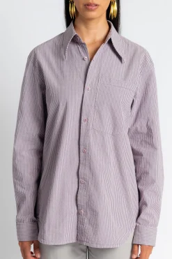TIBI Garment Dyed Seersucker Classic Shirt | Shirts & Tops