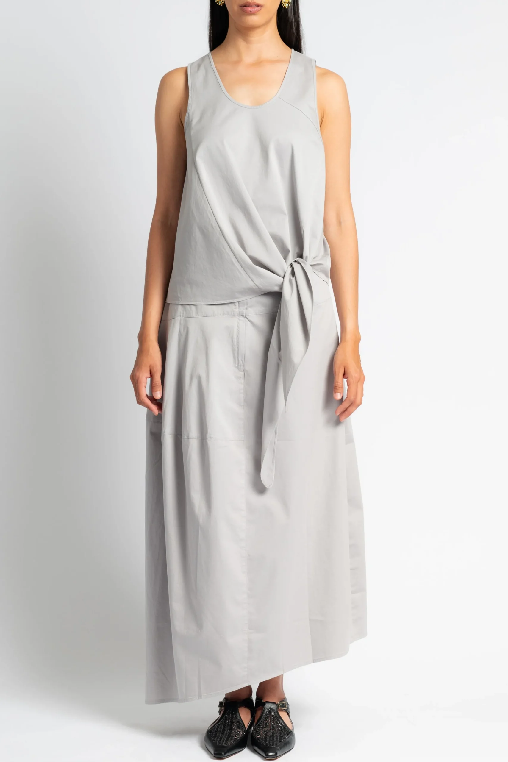TIBI Garment Dyed Silky Cotton Asymmetrical Balloon Skirt | Statement Sets | Skirts & Shorts
