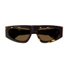BOTTEGA VENETA Geometric Frame Sunglasses in Spotted Havana | Sunglasses