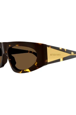 BOTTEGA VENETA Geometric Frame Sunglasses in Spotted Havana | Sunglasses