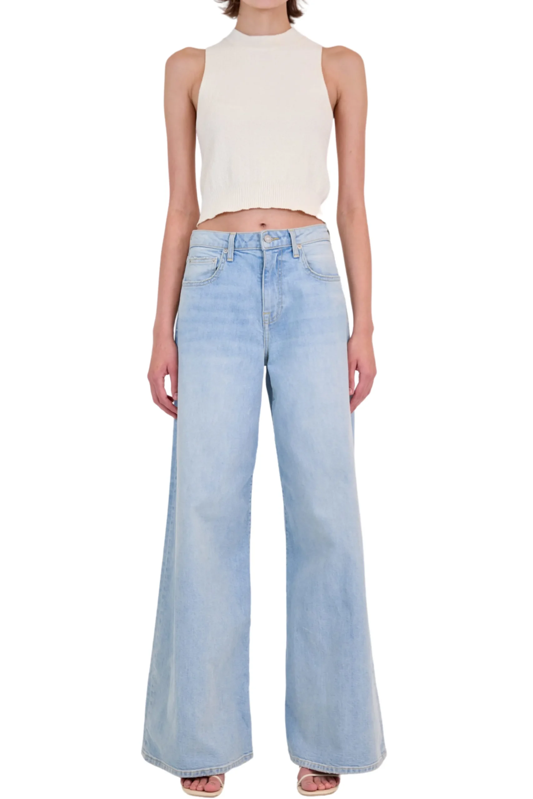SIMKHAI Greer Super Wide Leg Jeans | Denim